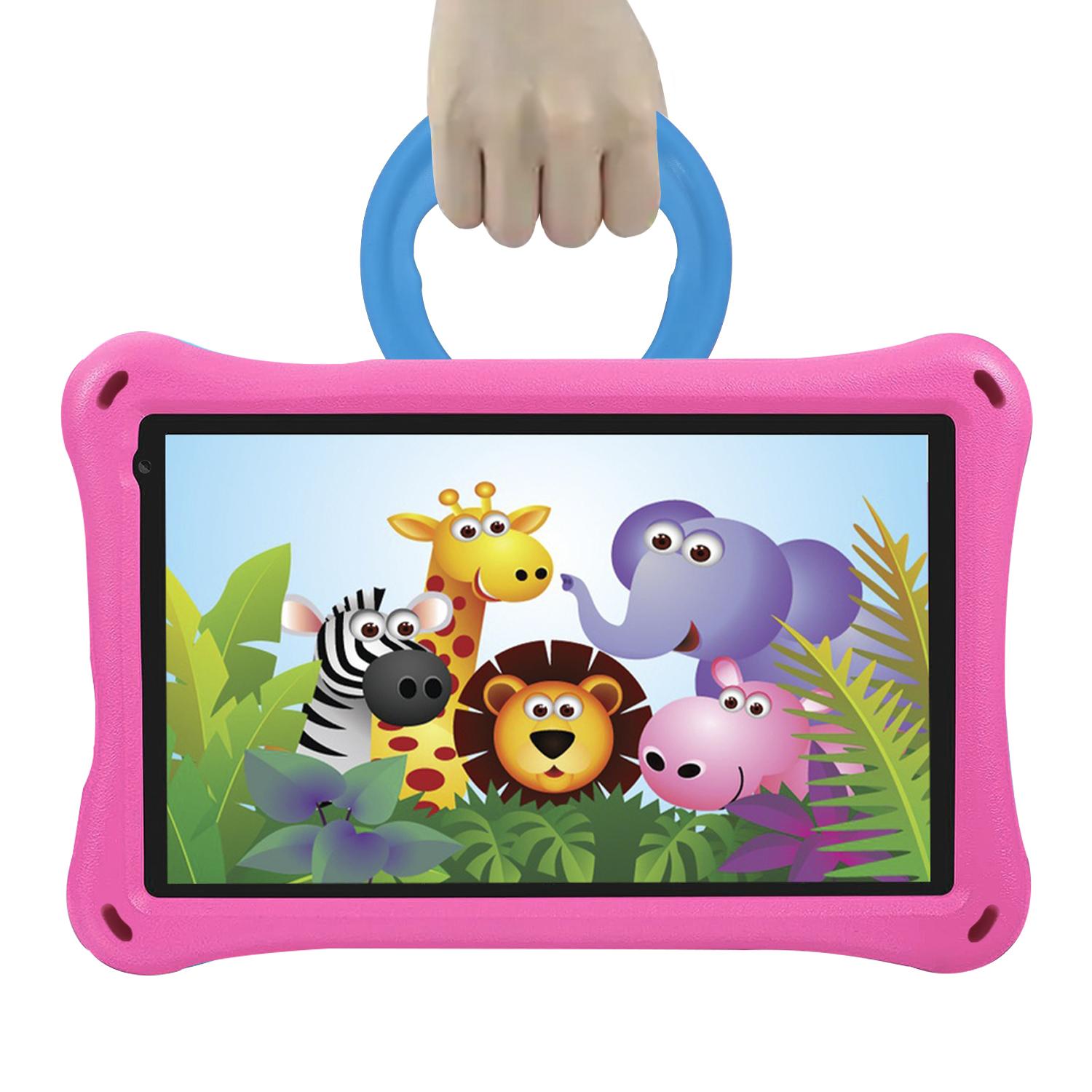 DAM Tablet Infantil K714 WiFi. SO Android 11. Pantalla 7'' 1024x600px. A133 Quad Core 1,6GHz, 2GB RAM + 32GB. Doble cámara. 22x3,4x14,8 Cm. Color: Rosa