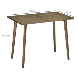 Mesa de Comedor Mesa de Cocina Rectangular Mesa para Salón con Patas de Madera de Pino para Oficina 98x60x76,5 cm Natural