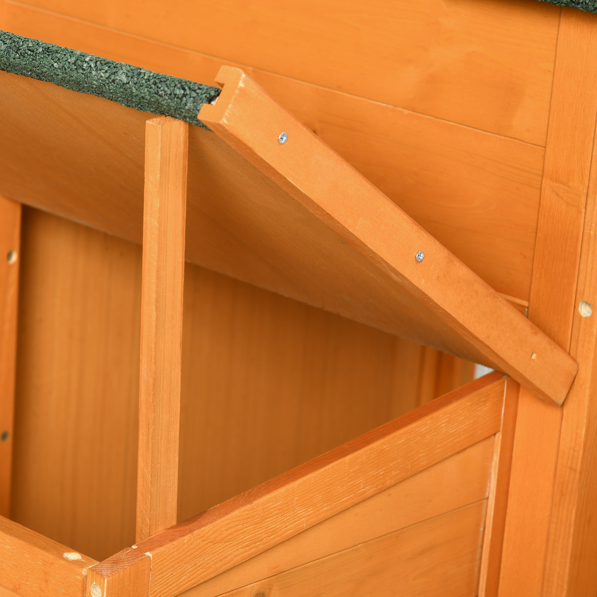 Poulailler surélevé avec enclos et pondoir - nombreux équipements - bois pin pré-huilé