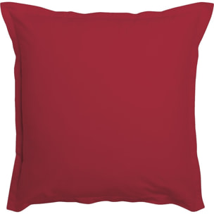 Lot De 2 Taies 63x63cm 100% Coton 57fils Cerise