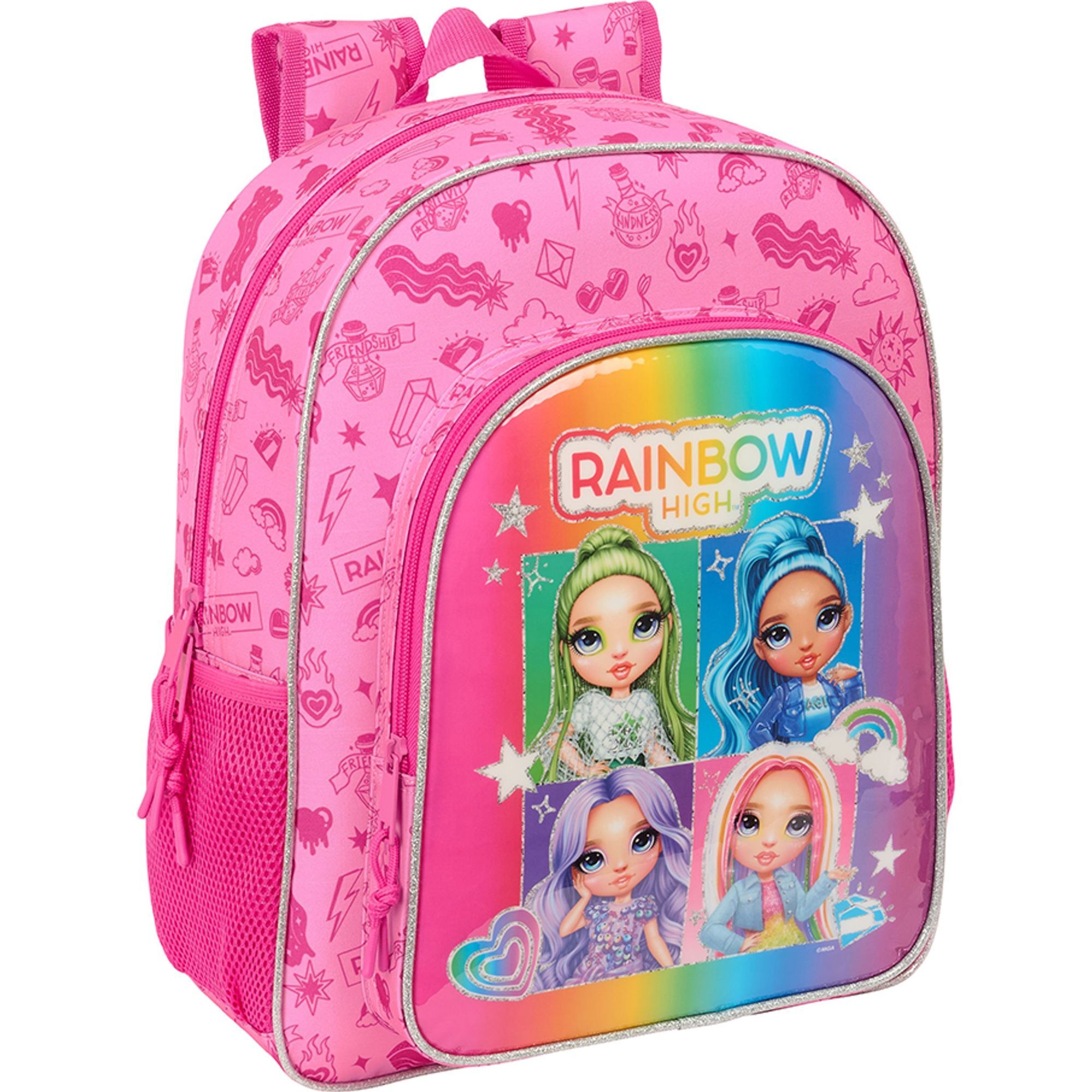 Mochila junior adapt.carro rainbow high "shine"