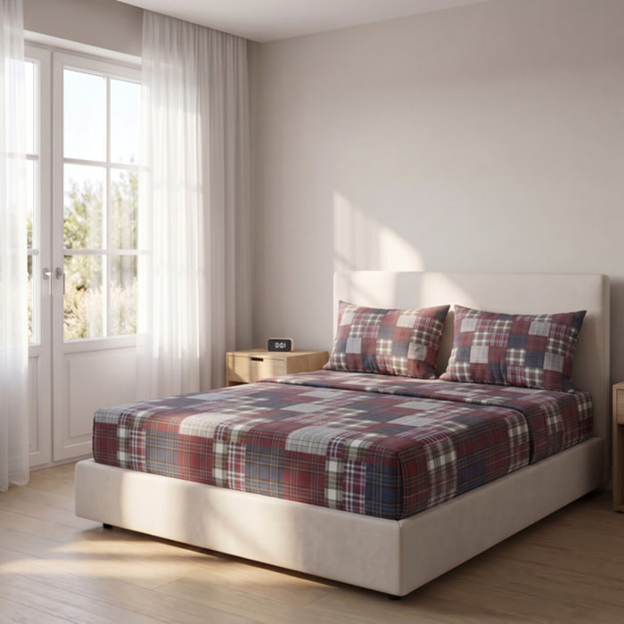 Completo lenzuola in cotone morbido e traspirante, set letto confortevole per uso quotidiano, lenzuolo sotto con angoli elasticizzati e sopra rifinito, resistente ai lavaggi e durevole, ideale per ogni stagione, comfort naturale e praticità