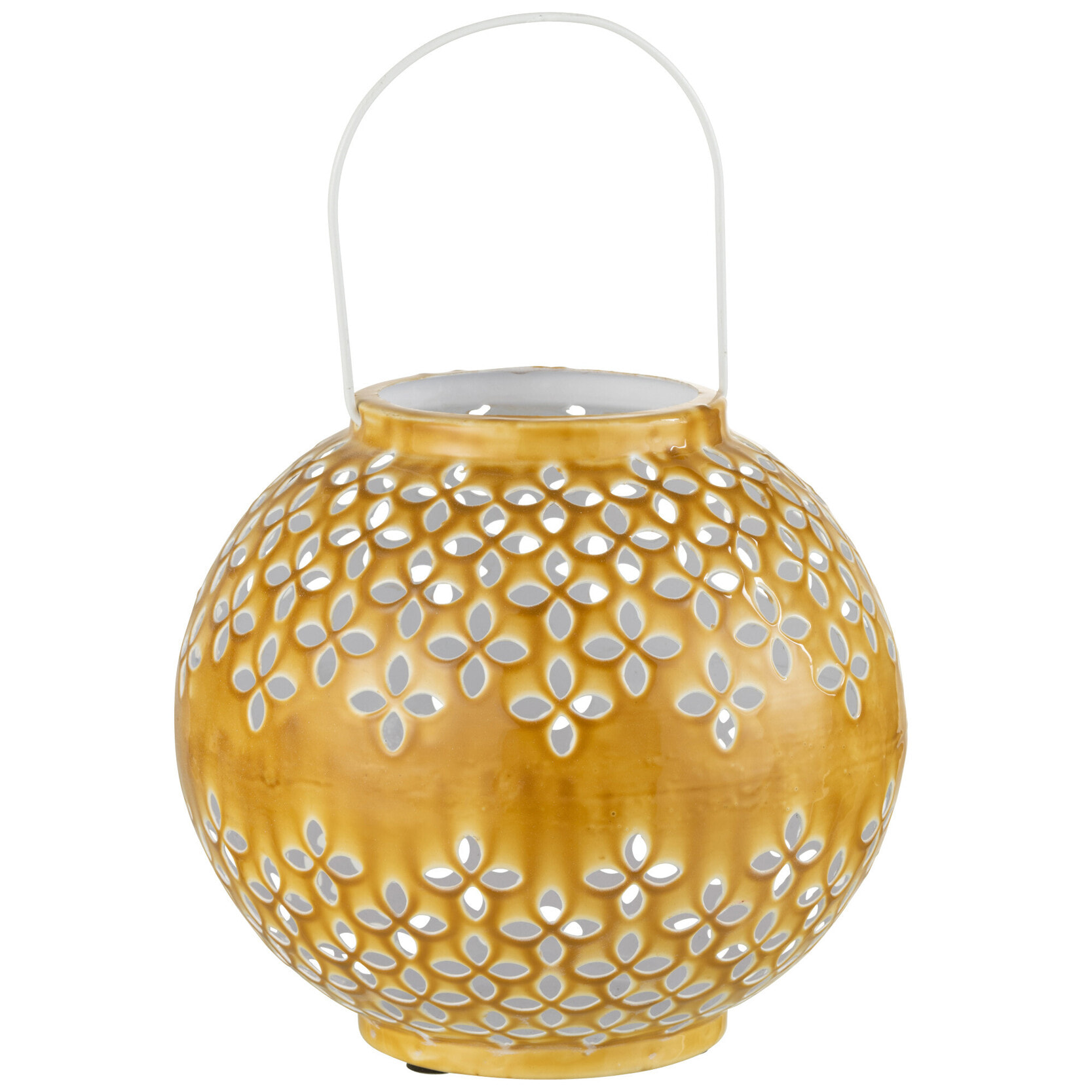 J-Line lanterne Boule Perforé - fer - ocre