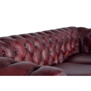 Sofá Chester 3 plazas - Piel - 200x86x72cm