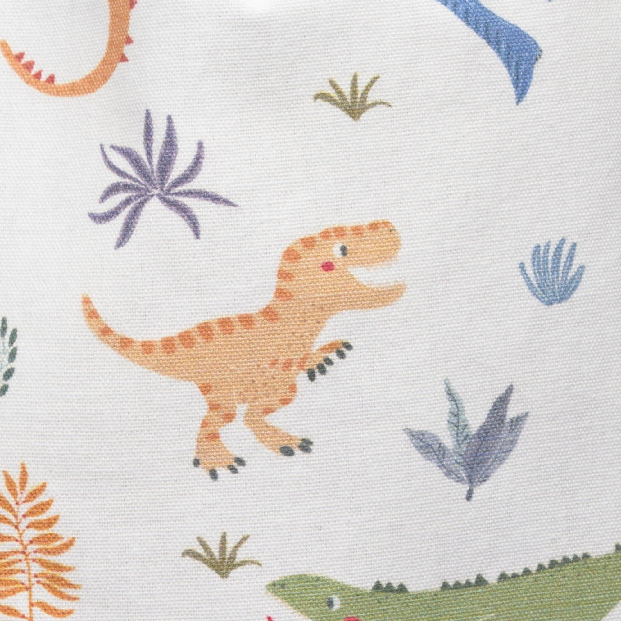 Bolsa de algodón estampada dinosaurios Dinot color blanco 100% Algodón