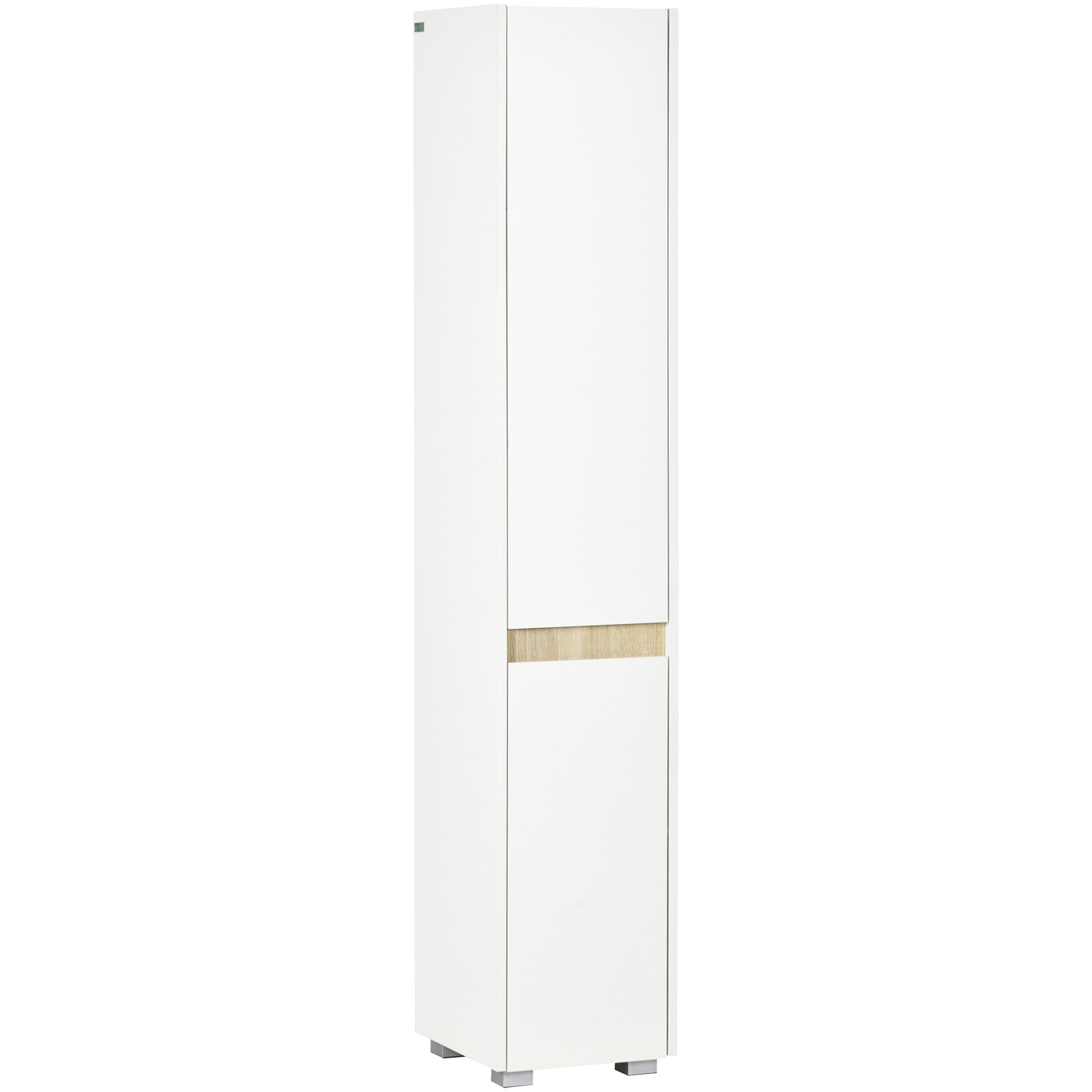 Armario Alto de Baño de 5 Niveles con Estantes Ajustables 30x33x165 cm Blanco