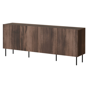 Franco - buffet bas - effet bois - 4 portes - 200 cm - Bois