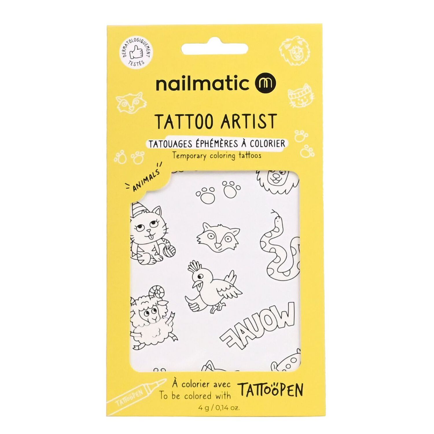 Tattoo Artist - Animals - Planche de Tatouage à Colorier