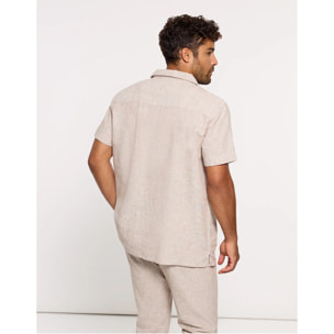Camisa Lino Beige - Deon