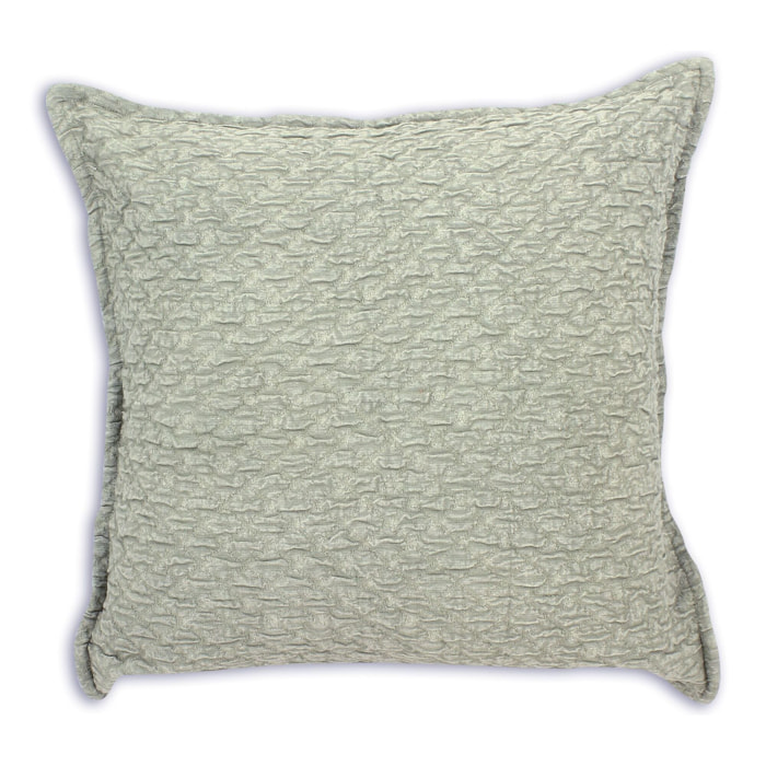 Coussin en coton gaufré vert 45cm GALI
