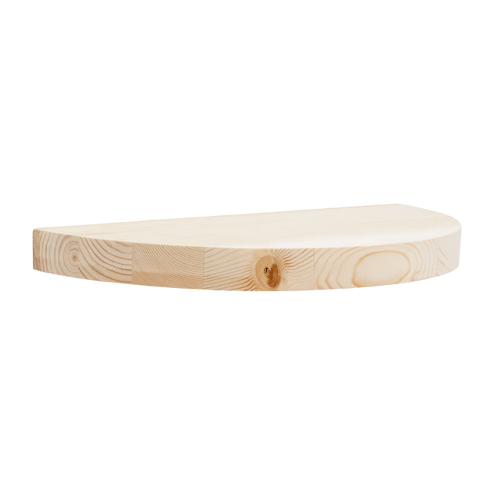 Mesita de noche de madera maciza flotante en tono natural de 3x40cm Alto: 3.2 Largo: 40 Ancho: 19.5