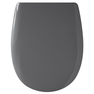 Abattant easy clip avec descente manuelle uni - Gris souris