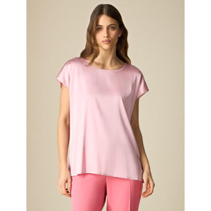 Oltre - Blusa in raso di viscosa - Rosa