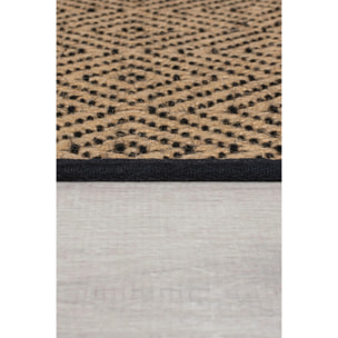 Tapis en jute de couloir antiderapant DIAMOND