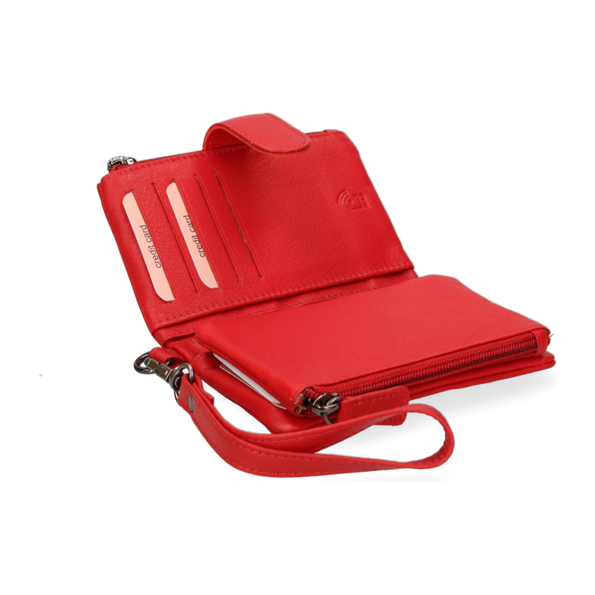 Portafoglio da donna In Vera pelle Made in Italy 13,5x10x3 cm