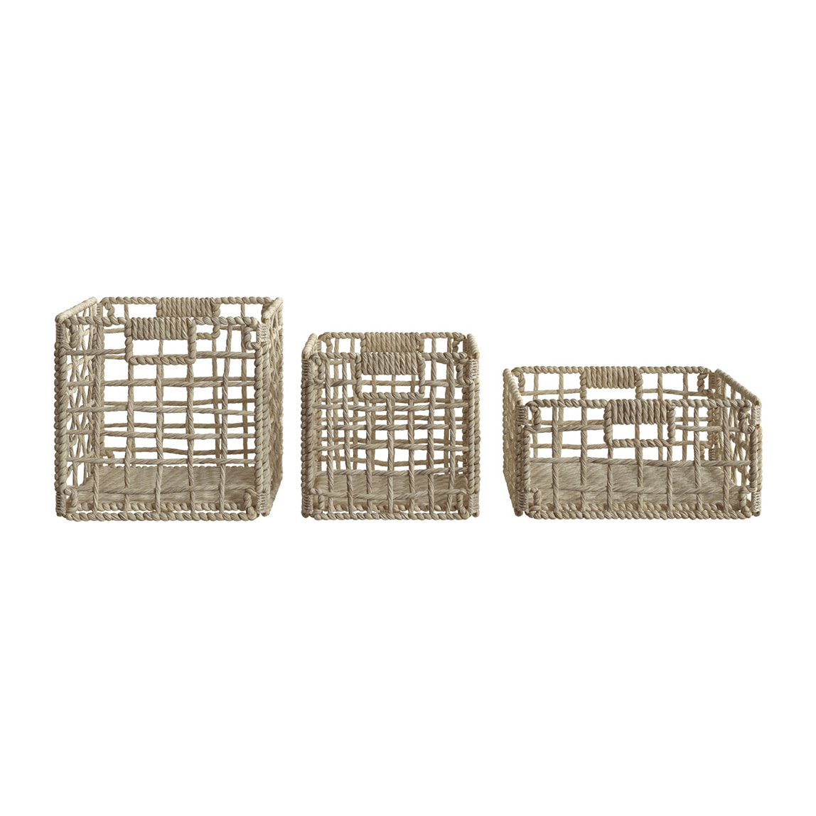 Set de 3 paniers en fibres naturelles - Janice