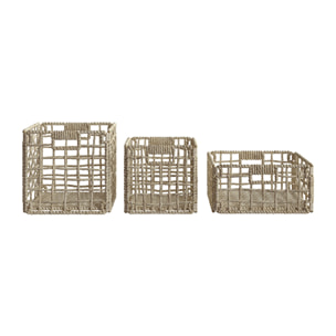 Set de 3 paniers en fibres naturelles - Janice