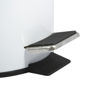 Poubelle à pédale Inox 5L Blanc MSV