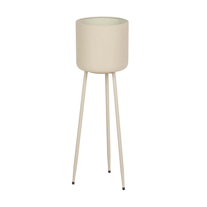 Plantero Metal Biege 25x25x80 Cm