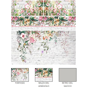 Completo Lenzuola WALL 100% Cotone e Made in Italy con stampa digitale HD