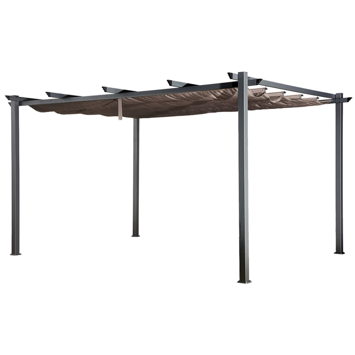 Pergola autoportante 3 × 4m CASSIS taupe - structure aluminium