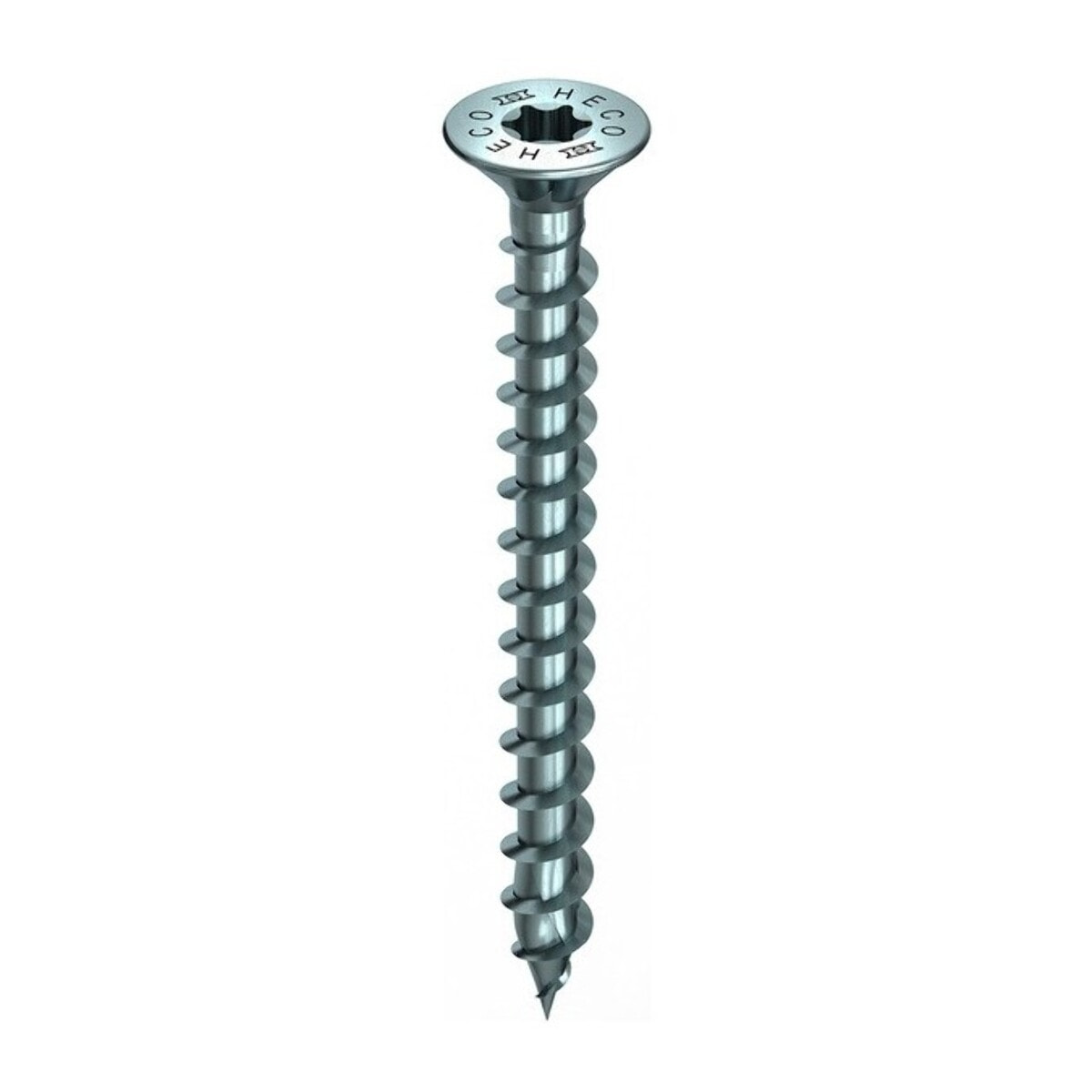 Vis HECO-Topix-Plus - Ø5x60mm - Tête Fraisée à poches de fraisage - Filetage Total - T20 - Boite de 200 - 60924