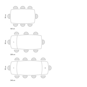 Tavolo MALTA in vetroceramica effetto marmo statuario, allungabile con base noce 160×90 cm – 240×90 cm