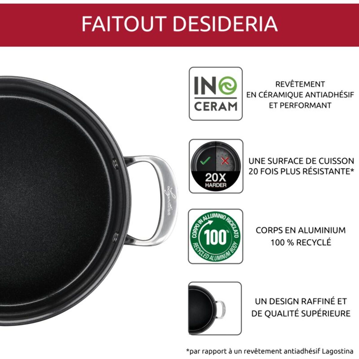 Faitout LAGOSTINA Desideria 24cm