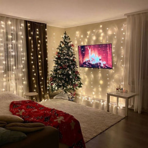 luces de navidad de 800 luces led blancas extra cálidas con 8 funciones y temporizador - 12 metros