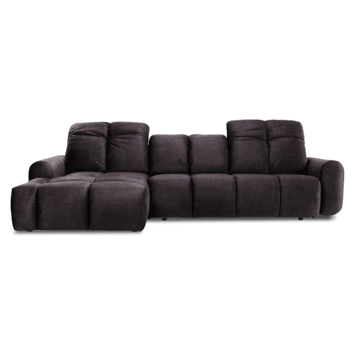 Canapé d'Angle Gauche Tissu Anacapri, 3 Places, Repose-têtes Ajustables, Style Contemporain