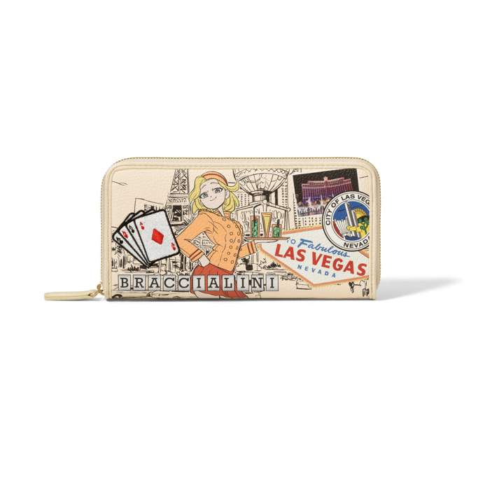 Portafoglio  da donna In Poliestere e Poliuretano Prodotto artigianale 18,5x10,5x3 cm