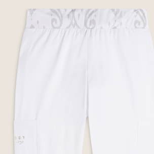 Pantaloni sportivi con fascia in vita floreale