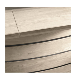 Table de repas extensible 140/180 cm pied centrale - 3 coloris - LEONAR