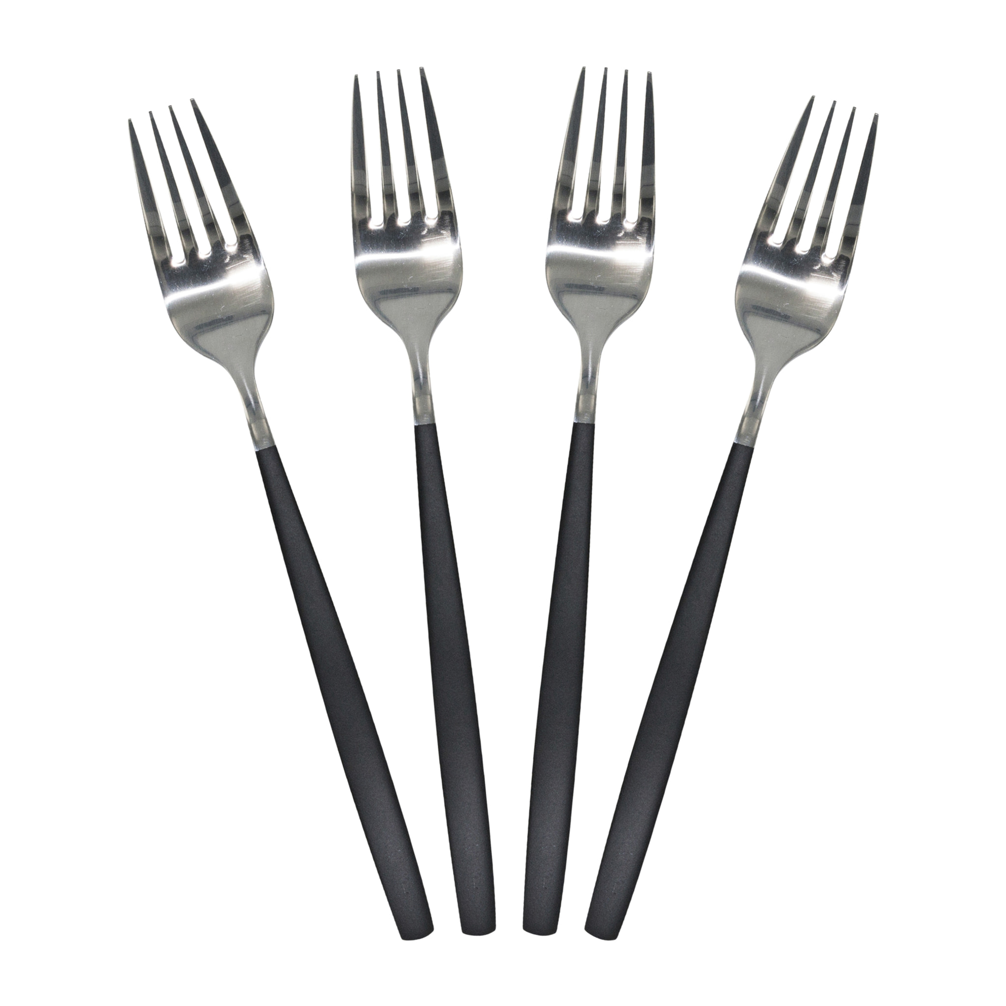 Menagere 16 Pieces Inox Manche Noir