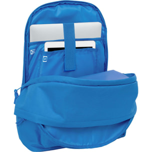 Mochila doble para portatil 15,6"+usb f.c.barcelona chica indigo