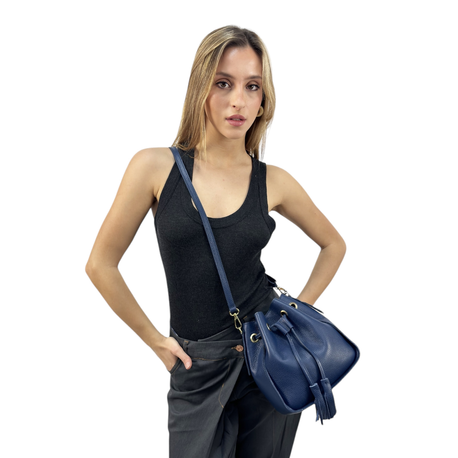 Bolso tipo cubo Cheval Firenze Matilde Azul Oscuro