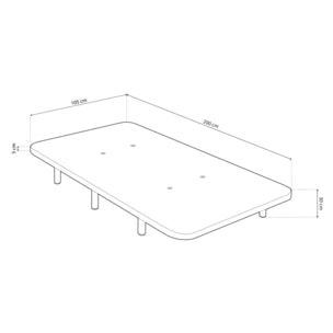 Base tapizada Air 3D Chocolate