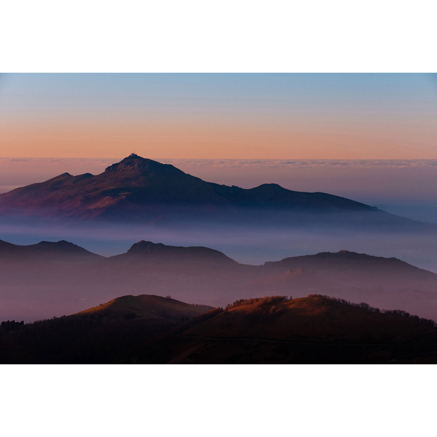 Tableau sud ouest au sommet de la rhune  Tableau alu Dibond