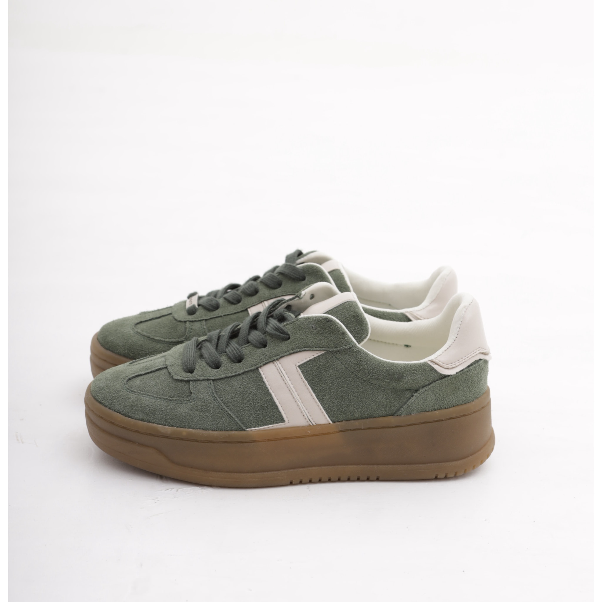 SNEAKERS PLATFORM CHOCOLA' VERDE