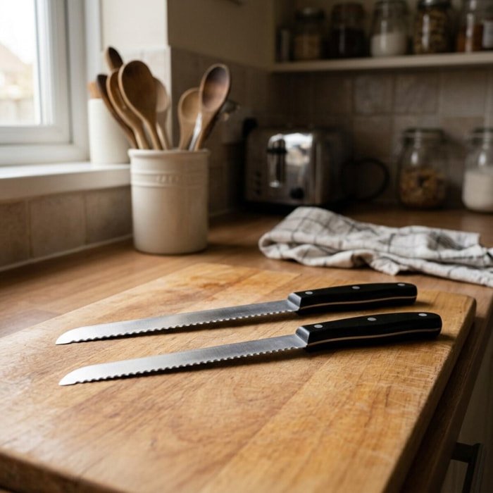 Set de 2 couteaux à pain 31 cm en inox Nirosta Fit