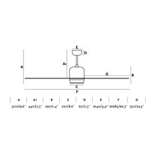 TILOS XL Ventilatore marrone DC