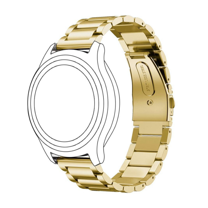 Correa universal de acero inoxidable para relojes de 22mm.Sistema Quick Release de fácil cambio.