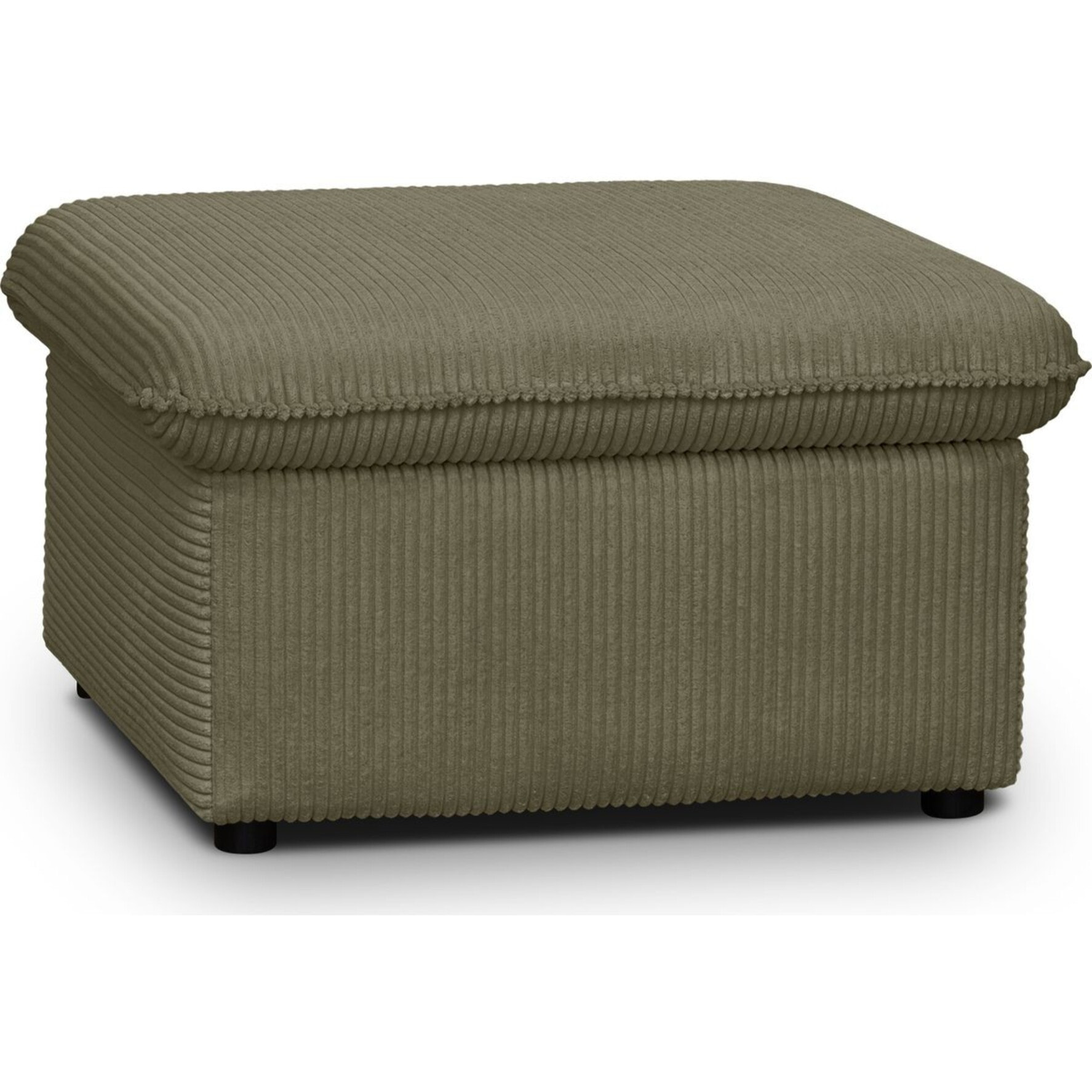 Pouf coffre de rangement en velours côtelé - BAYA
