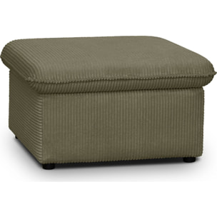 Pouf coffre de rangement en velours côtelé - BAYA