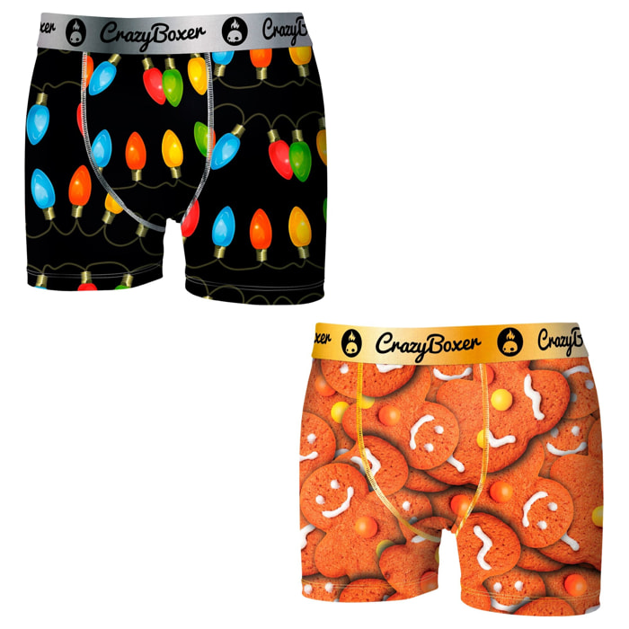 Pack 2 calzoncillos crazy boxer multicolor para niño