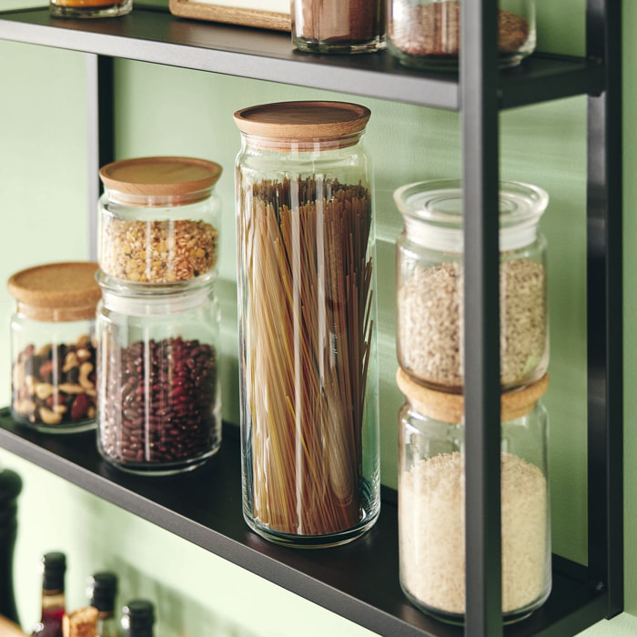 Barattolo per spaghetti 200cl con tappo in legno Pure Jar - Luminarc