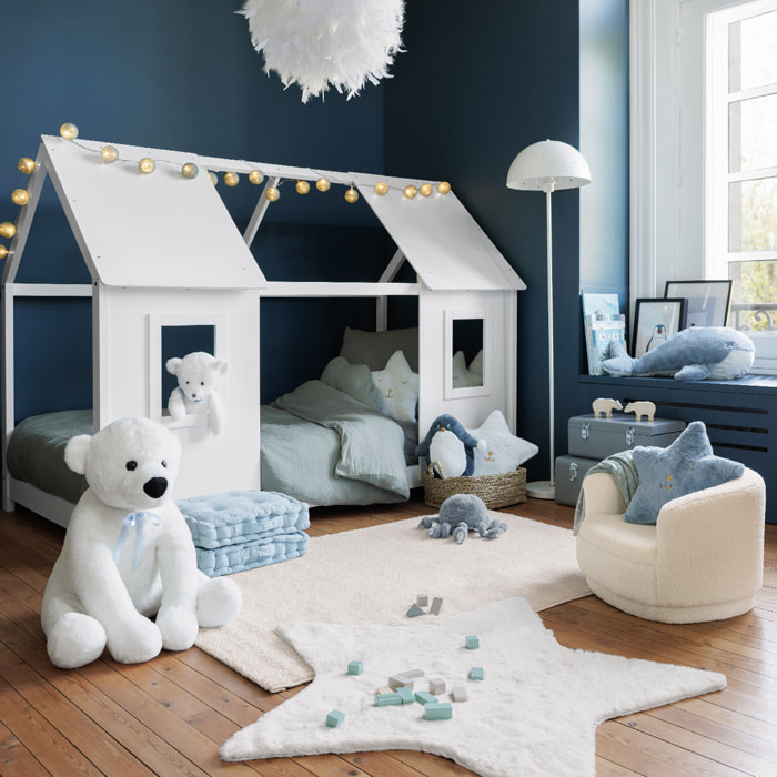 Fauteuil enfant bouclette blanc