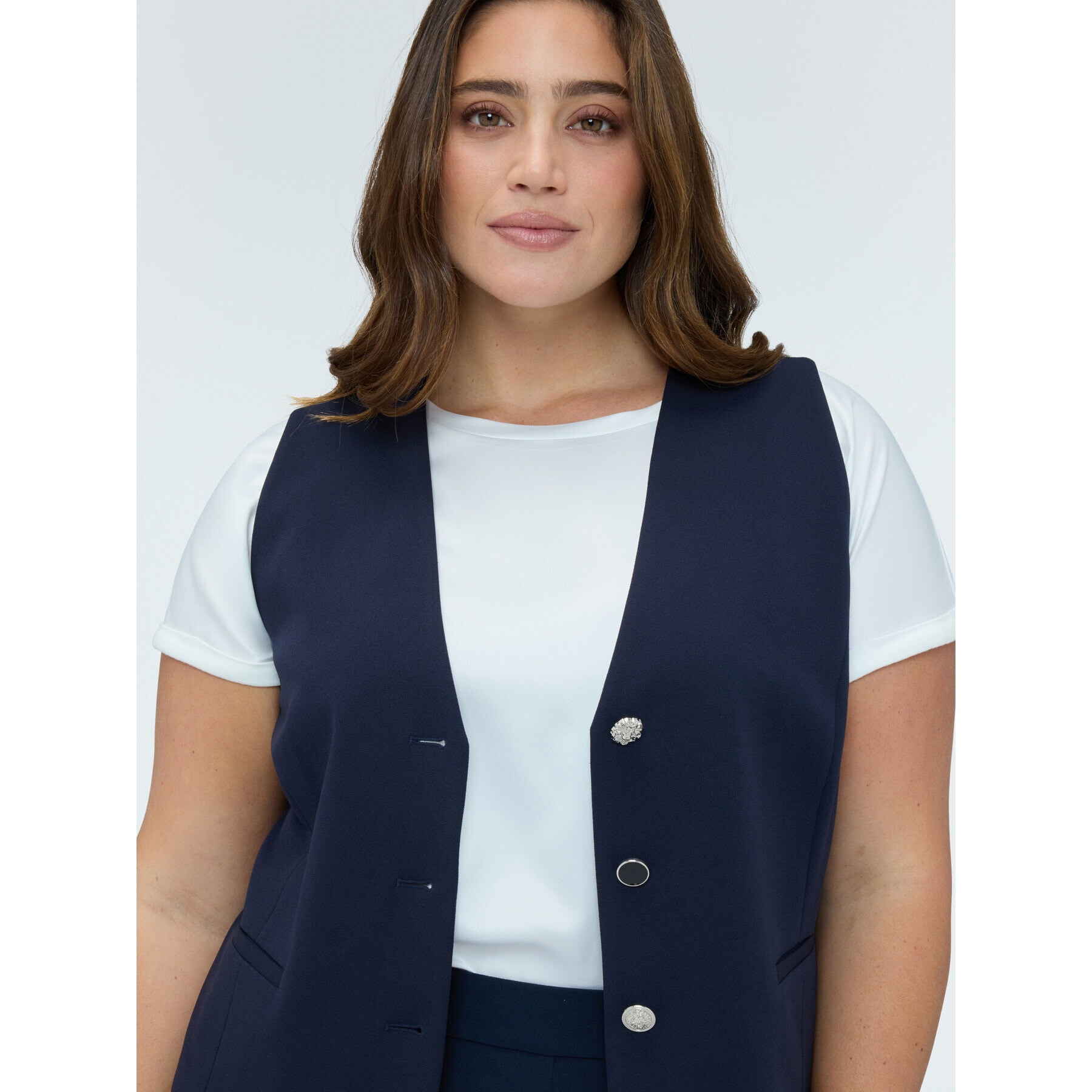 Fiorella Rubino - Chaleco de tejido elástico - Azul