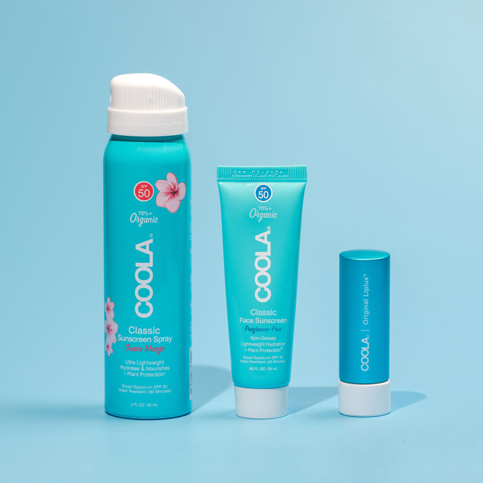 Suncare Travel Set - Coffret Spray solaire 60ml + 3 Produits