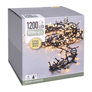 Guirnalda de iluminación navideña con led blanco extra cálido